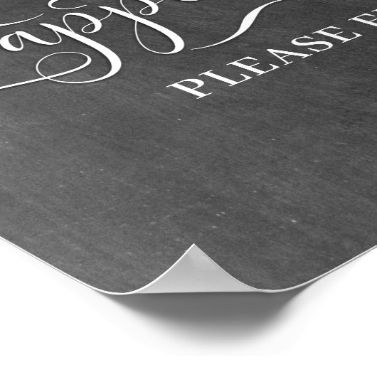 前菜の結婚式の日標識 ポスター (角)