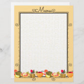 前菜カラフルディナーメニューケータリングレターヘッド (正面/裏面)