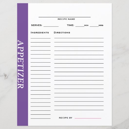 前菜レシピカード (裏面)