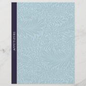 前菜 |レシピ分割器 |ヴィンテージ青フローラ (裏面)