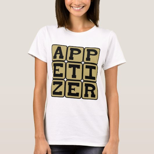 前菜、小さな一口サイズ Tシャツ (正面)