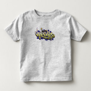 前衛の落書きのスタイルの幼児のティー トドラーTシャツ