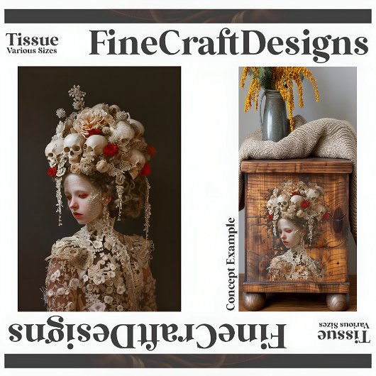 前衛的なゴシックエレガント様式の花嫁A7Lデクページ 薄葉紙