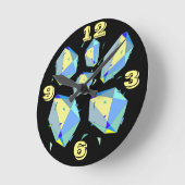 前衛的なハイインパクト・ミニマリズムコンテンポラリー ラウンド壁時計 (傾斜)