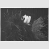 前衛的な白黒のファッション切り離し 薄葉紙 (正面)