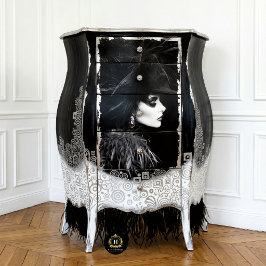 前衛的な白黒のファッション切り離し 薄葉紙