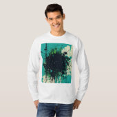 前衛的（ばちゃばちゃ）跳ねる：ハイエンド未来的デザイナー Tシャツ (正面フル)