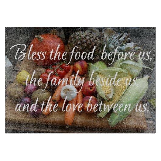 前賛美の食べ物。 カッティングボード (正面)