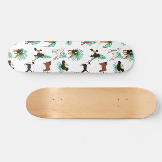 前足で奇跡、熱帯かわいい予測できな犬ペット スケートボード (横)