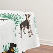 前足で奇跡、熱帯かわいい予測できな犬ペット テーブルクロス (インサイチュ)