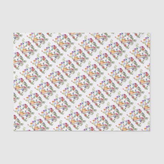 前足で黄色い鳥を印刷 薄葉紙 (正面)