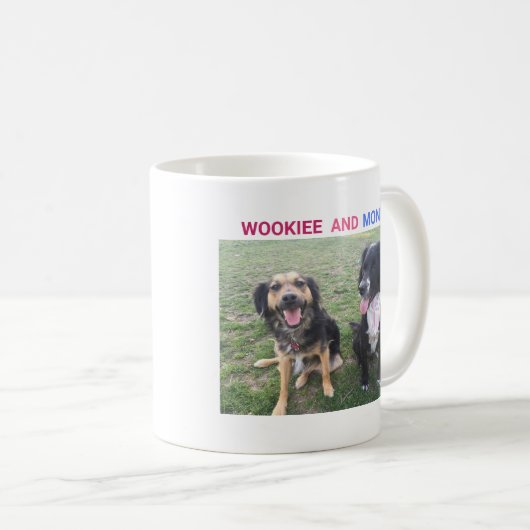 前足と個人的な写真とペットの名前とLOVE コーヒーマグカップ (正面右)