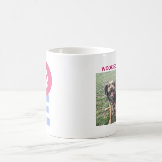 前足と個人的な写真とペットの名前とLOVE コーヒーマグカップ (中央)