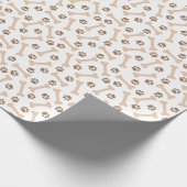 前足と骨 ラッピングペーパー (角)