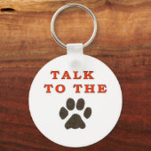 前足に話し掛ける キーホルダー (正面)