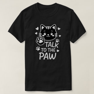 前足に話し掛ける Tシャツ