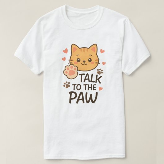 前足に話し掛ける Tシャツ (デザイン正面)