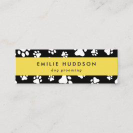前足のパターン，犬のトリマー,ドッグウォーカー，ペットショップ スキニー名刺