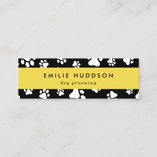 前足のパターン,犬のトリマー,ドッグウォーカー,ペットショップ スキニー名刺 (正面)