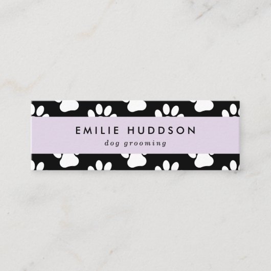 前足のパターン,犬のトリマー,ドッグウォーカー,ペットショップ スキニー名刺 (正面)