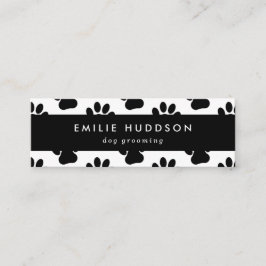 前足のパターン，犬のトリマー,ドッグウォーカー，ペットショップ スキニー名刺