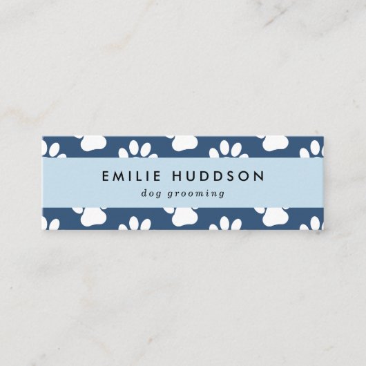 前足のパターン,犬のトリマー,ドッグウォーカー,ペットショップ スキニー名刺 (正面)