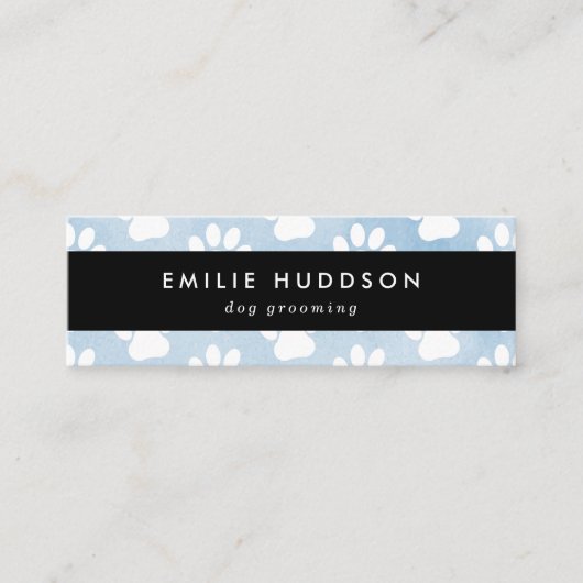 前足のパターン，犬のトリマー,ドッグウォーカー，ペットショップ スキニー名刺 (正面)