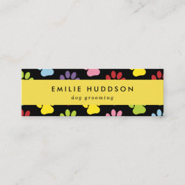 前足のパターン，犬のトリマー,ドッグウォーカー，ペットショップ スキニー名刺