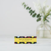 前足のパターン，犬のトリマー,ドッグウォーカー，ペットショップ スキニー名刺 (スタンド正面)