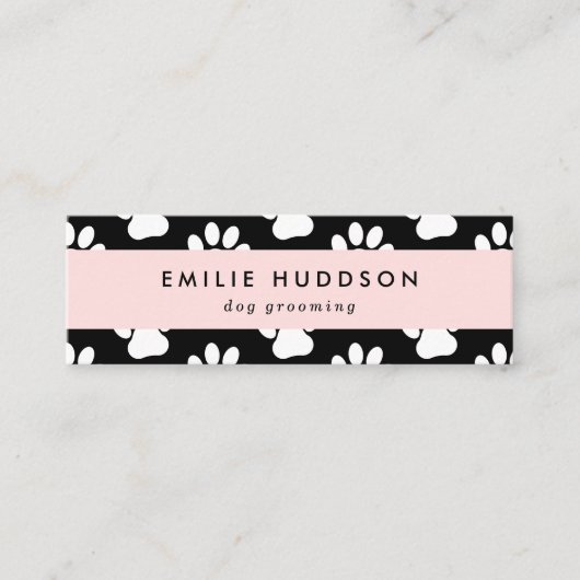 前足のパターン,犬のトリマー,ドッグウォーカー,ペットショップ スキニー名刺 (正面)