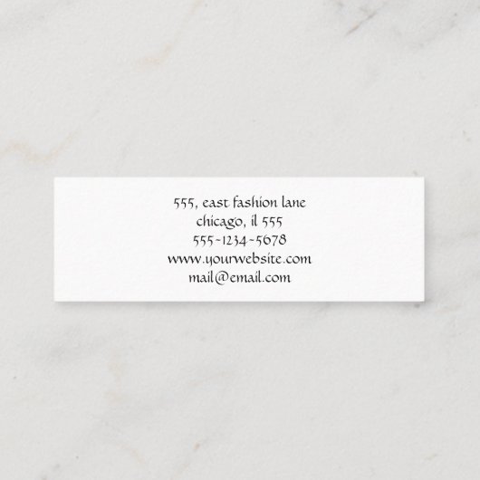 前足のパターン，犬のトリマー,ドッグウォーカー，ペットショップ スキニー名刺 (裏面)