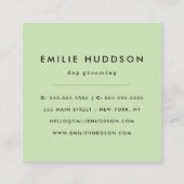 前足のパターン，犬のトリマー,ドッグウォーカー，ペットショップ スクエア名刺 (裏面)