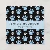 前足のパターン,犬のトリマー,ドッグウォーカー,ペットショップ スクエア名刺 (正面)
