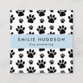 前足のパターン，犬のトリマー,ドッグウォーカー，ペットショップ スクエア名刺 (正面)