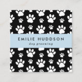 前足のパターン，犬のトリマー,ドッグウォーカー，ペットショップ スクエア名刺 (正面)