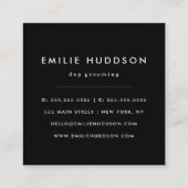 前足のパターン,犬のトリマー,ドッグウォーカー,ペットショップ スクエア名刺 (裏面)