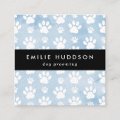 前足のパターン,犬のトリマー,ドッグウォーカー,ペットショップ スクエア名刺 (正面)