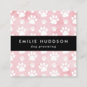 前足のパターン,犬のトリマー,ドッグウォーカー,ペットショップ スクエア名刺 (正面)
