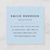 前足のパターン，犬のトリマー,ドッグウォーカー，ペットショップ スクエア名刺 (裏面)