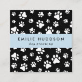 前足のパターン，犬のトリマー,ドッグウォーカー，ペットショップ スクエア名刺 (正面)