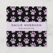 前足のパターン，犬のトリマー,ドッグウォーカー，ペットショップ スクエア名刺 (正面)