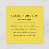 前足のパターン，犬のトリマー,ドッグウォーカー，ペットショップ スクエア名刺 (裏面)