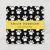 前足のパターン，犬のトリマー,ドッグウォーカー，ペットショップ スクエア名刺 (正面)