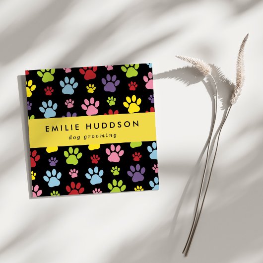 前足のパターン,犬のトリマー,ドッグウォーカー,ペットショップ スクエア名刺