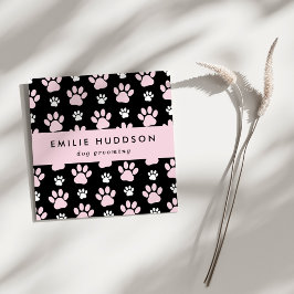 前足のパターン，犬のトリマー,ドッグウォーカー，ペットショップ スクエア名刺