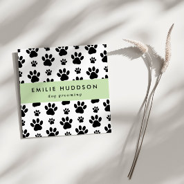 前足のパターン，犬のトリマー,ドッグウォーカー，ペットショップ スクエア名刺