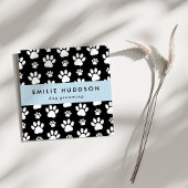 前足のパターン，犬のトリマー,ドッグウォーカー，ペットショップ スクエア名刺