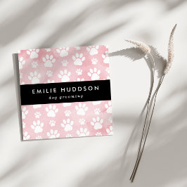 前足のパターン，犬のトリマー,ドッグウォーカー，ペットショップ スクエア名刺