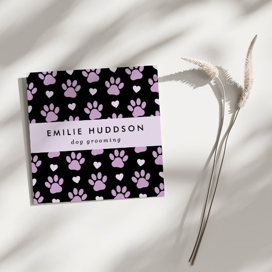前足のパターン,犬のトリマー,ドッグウォーカー,ペットショップ スクエア名刺