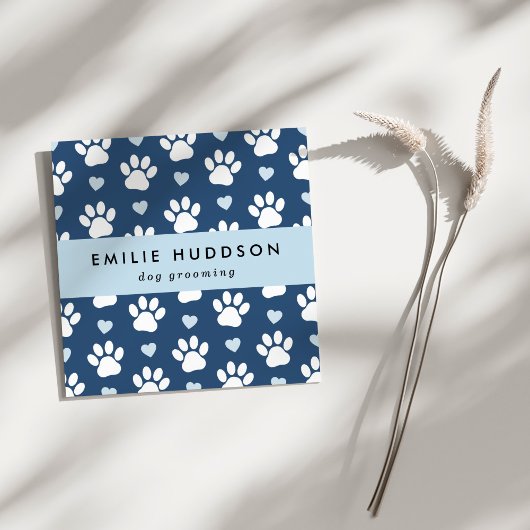 前足のパターン，犬のトリマー,ドッグウォーカー，ペットショップ スクエア名刺
